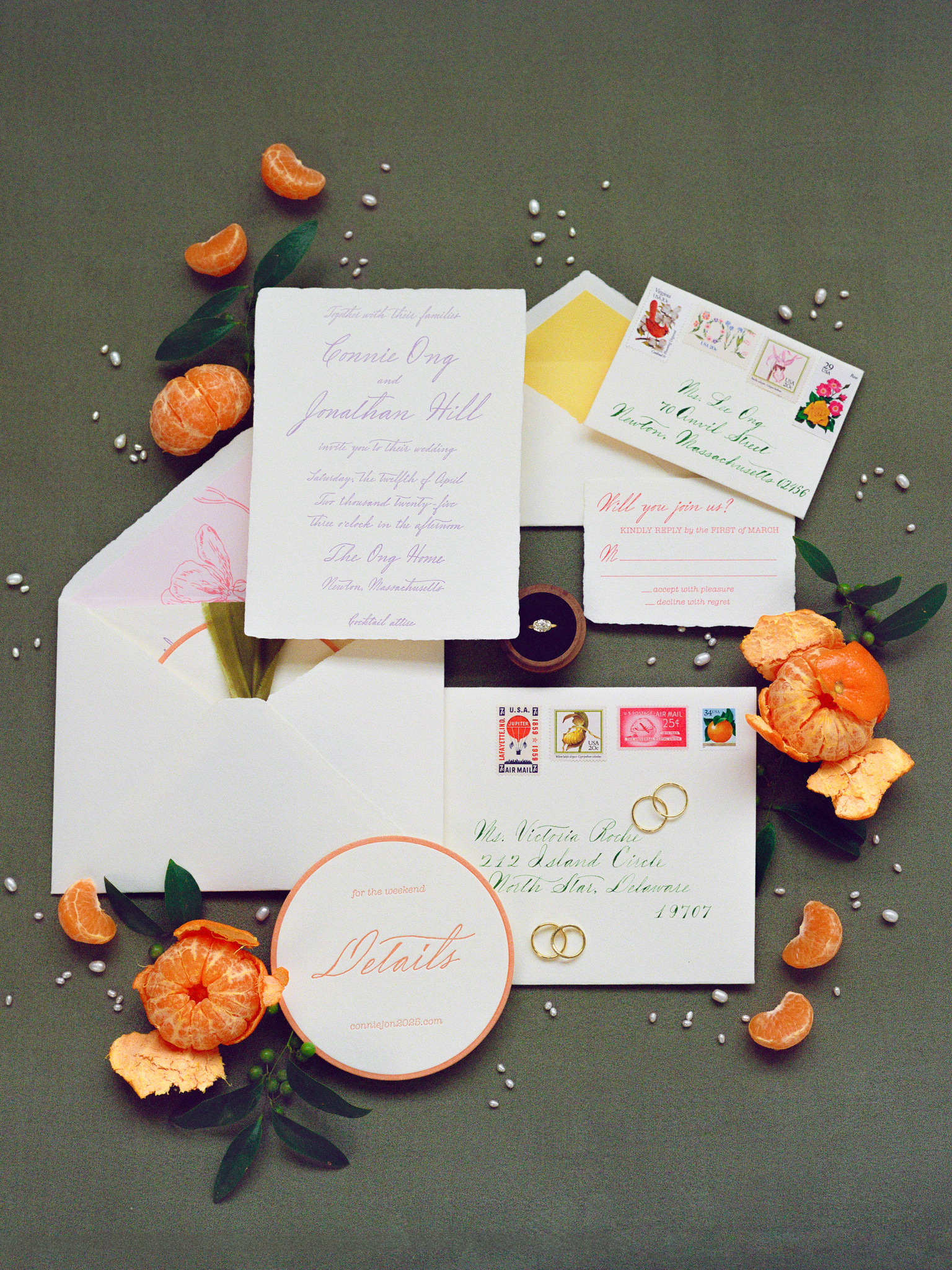 Custom wedding invitations in Boston